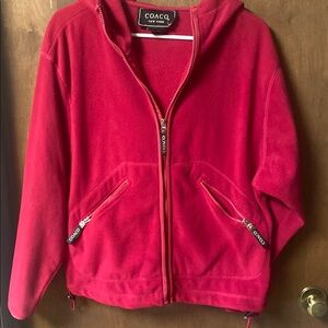 Coaco NY Bold Red Fleece Utility Jacket